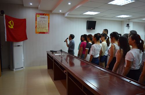 公司召开新党员入党宣誓大会暨“两学一做”学习教育辅导报告会